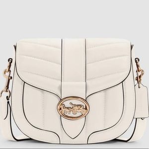 Authentic Coach Georgie Saddle Bag with Quilting.